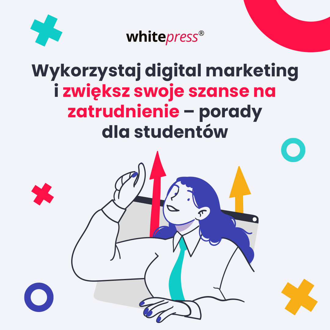 Plakat wykorzystaj digital marketing i zwiększ swoje szanse na zatrudnienie