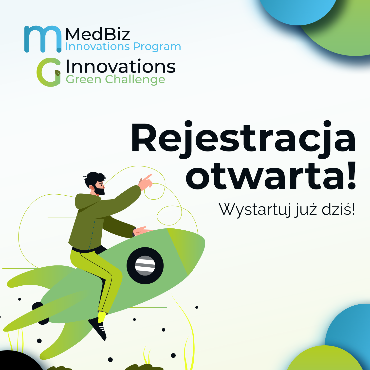 Rejestracja do programów Medbiz Innovations i Green Innovations Challenge 