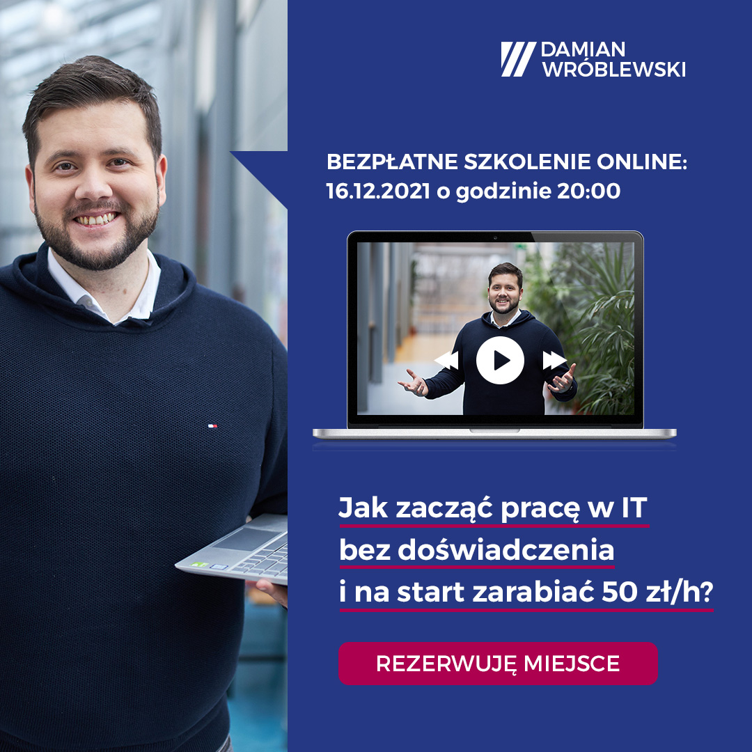 Webinar "Jak zacząć pracę w IT bez doświadczenia"